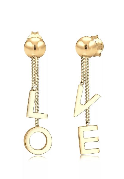 Elli Paar Ohrhänger "Ohrhänger Love Wording Trend Blogger 925 Silber" günstig online kaufen