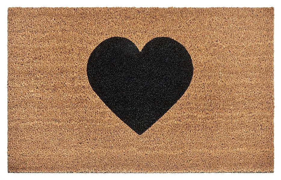 HANSE Home Fußmatte "Mix Mats Kokos Heart, Türmatte" rechteckig 15 mm Höhe günstig online kaufen