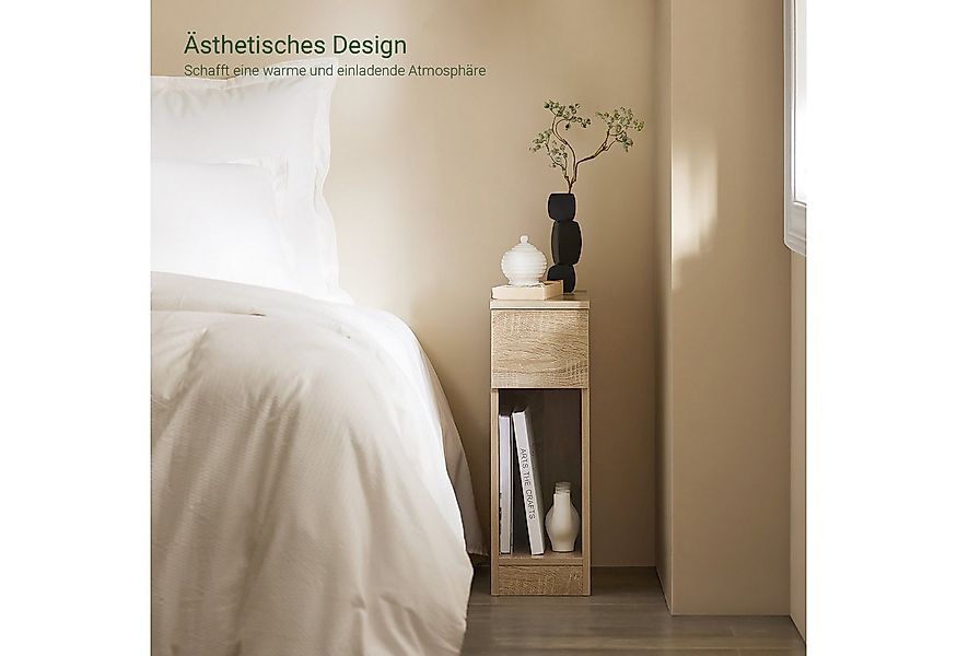 SoBuy Nachttisch FBT111, Beistelltisch mit Schublade und Ablage, Nightstand günstig online kaufen