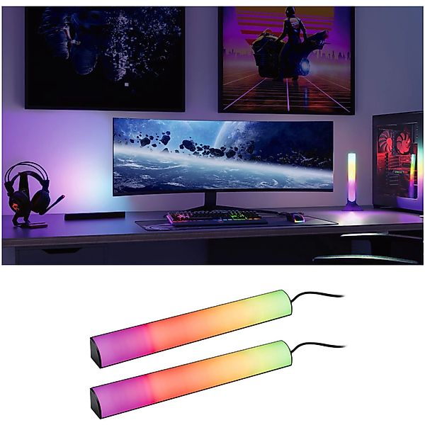 Paulmann LED-Streifen EntertainLED Lightbar Dynamic Rainbow RGB 30x30mm 2x1 günstig online kaufen
