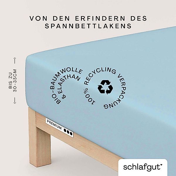 Schlafgut Spannbettlaken "PREMIUM Mako-Zwirn-Jersey, 220 g/m², 95% Bio-Baum günstig online kaufen
