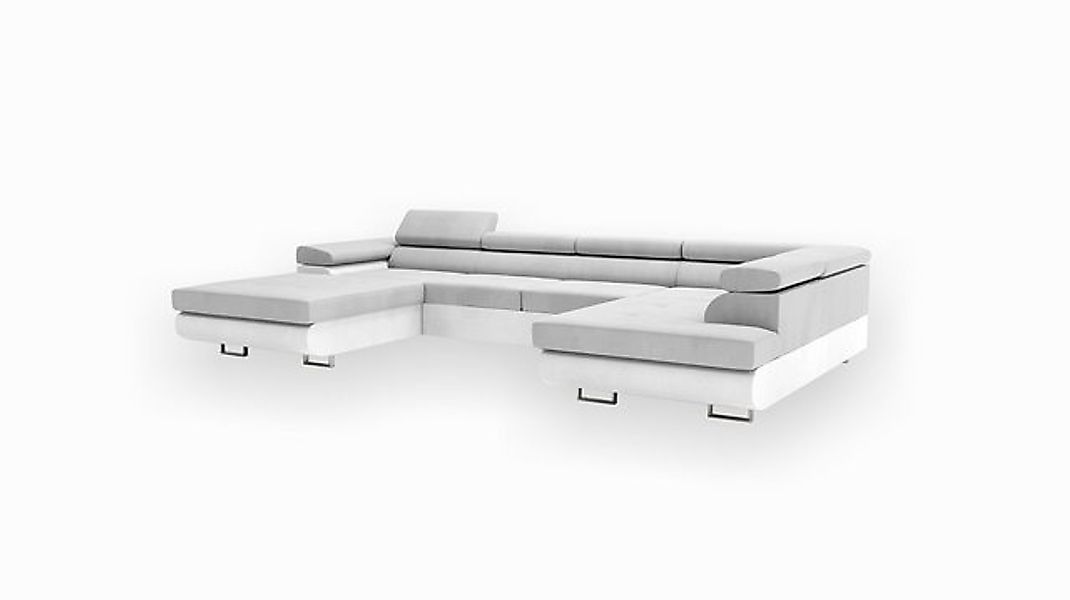 Goldstoff Wohnlandschaft RELAX U Ecksofa mit Schlaffunktion, Kunstleder & S günstig online kaufen