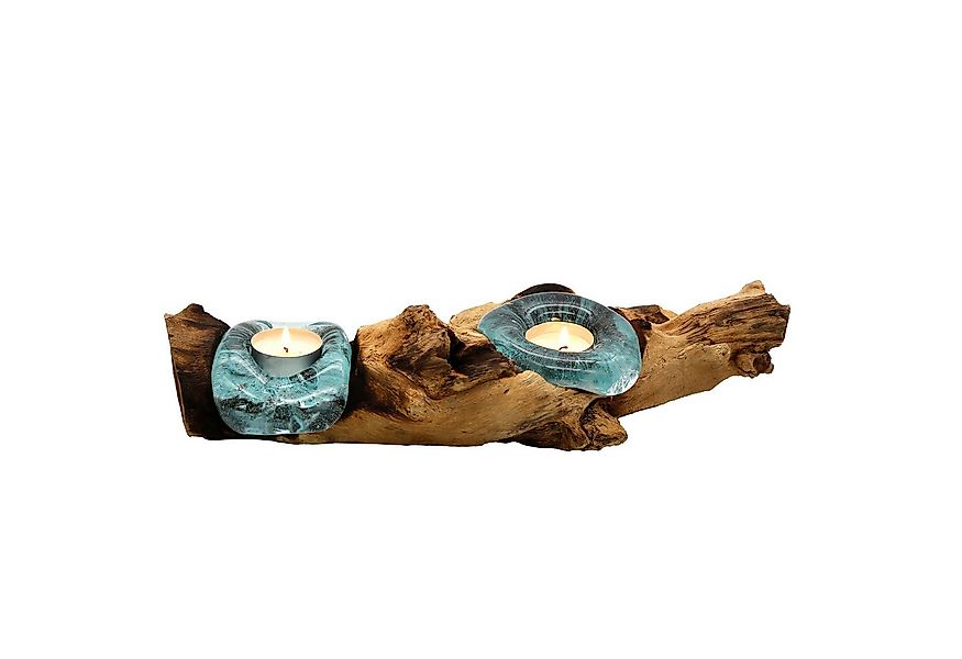 Casa Moro Teelichthalter Teelichthalter - 2 Gläser auf Wurzelholz – Kerzenh günstig online kaufen