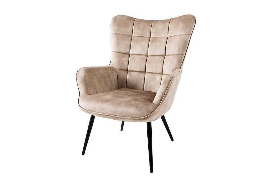 riess-ambiente Sessel SCANDINAVIA champagner beige / schwarz (Einzelartikel günstig online kaufen