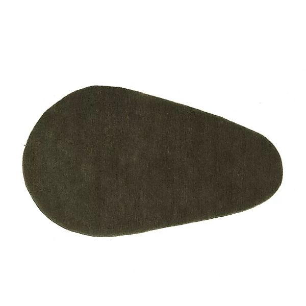 Nanimarquina - Stone-Wool Teppich 2 - moosgrün/Neuseeland-Wolle/90x160cm günstig online kaufen