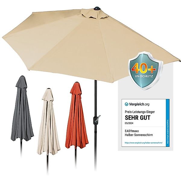 EASYmaxx Sonnenschirm halbrund, 270 x 140 günstig online kaufen