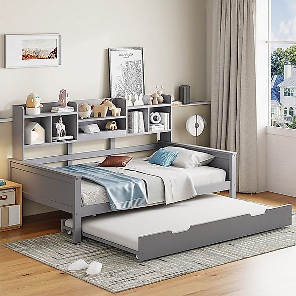 LVHOM Kinderbett mit Regal, Ausziehbett günstig online kaufen