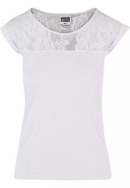 URBAN CLASSICS Kurzarmshirt "Urban Classics Damen Ladies Top Laces Tee", (1 günstig online kaufen