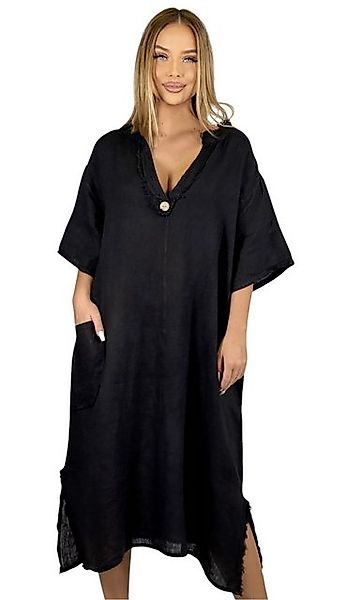 Mississhop Sommerkleid Dame Kleid Sommerkleid 100% Leinen M.3093 günstig online kaufen