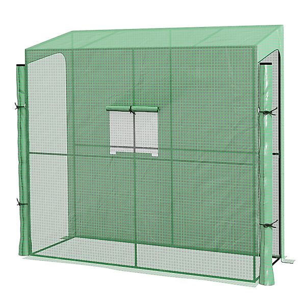 Outsunny Foliengewächshaus mit Zwei Türen und UV-Schutz 200 x 80 x 200 cm günstig online kaufen