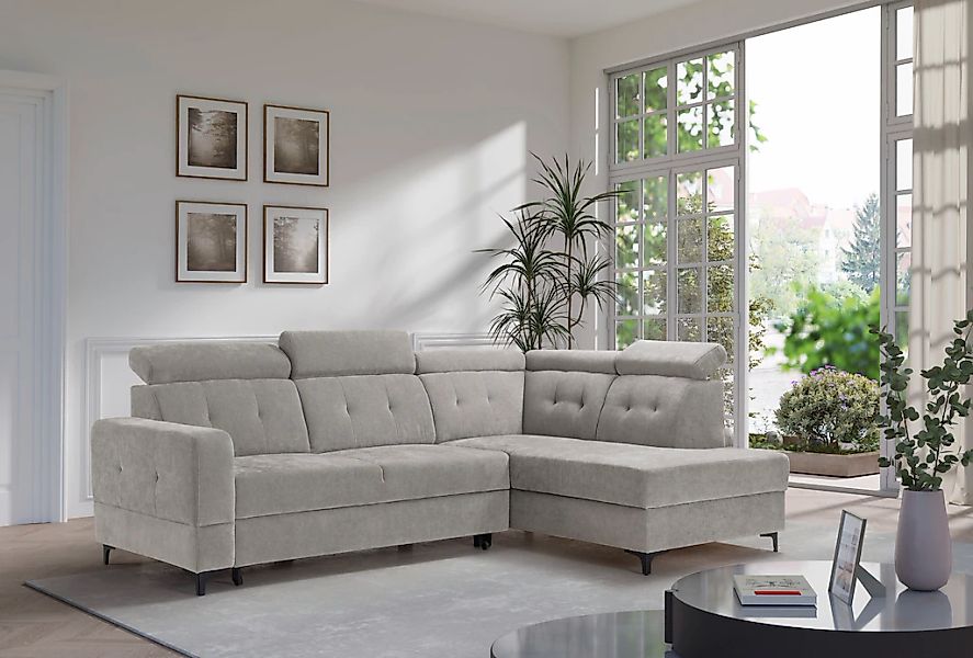 exxpo - sofa fashion Ecksofa "Monte, Kopfteile verstellbar, optional mit Be günstig online kaufen