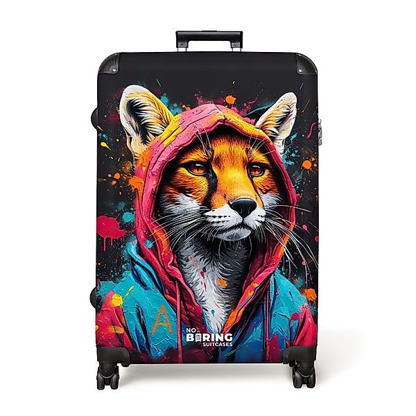 NoBoringSuitcases.com© Hartschalen-Trolley Fuchs mit rosa und günstig online kaufen