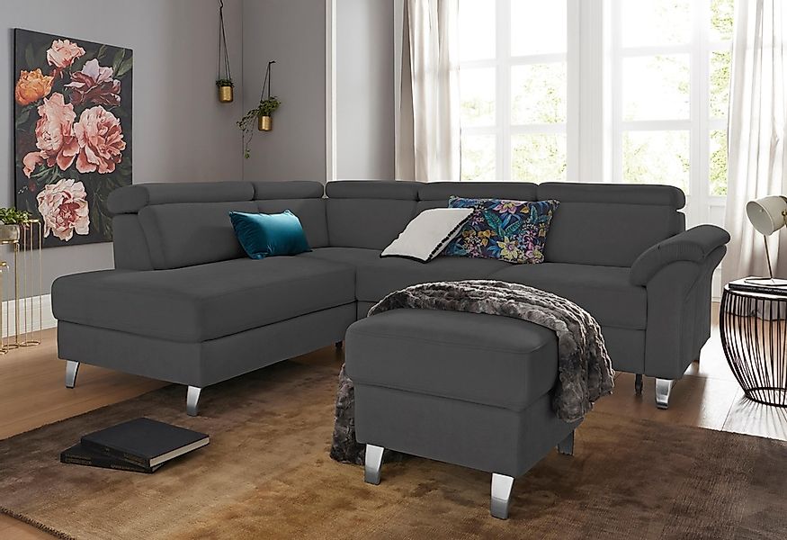 sit&more Ecksofa "Arngast L-Form" inklusive Kopfteilverstellung und Federke günstig online kaufen