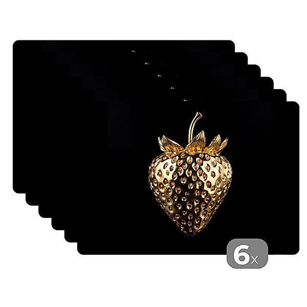 MuchoWow Platzset Erdbeere - Gold - günstig online kaufen