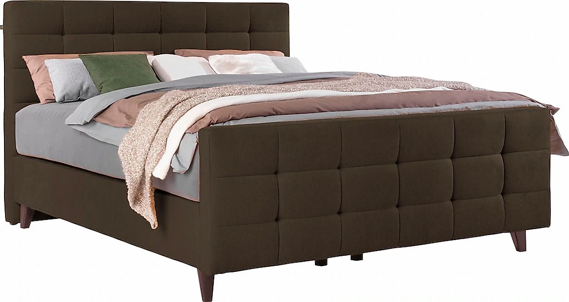 alina Boxspringbett "Dory" inklusive Matratze und Topper, mit Fußteil günstig online kaufen