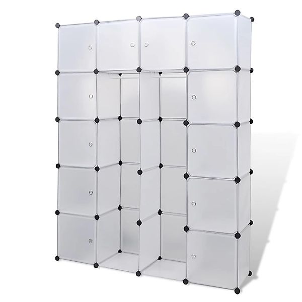 Modularer Schrank Mit 14 Fächern Weiß 37 X 146 X 180,5 Cm günstig online kaufen