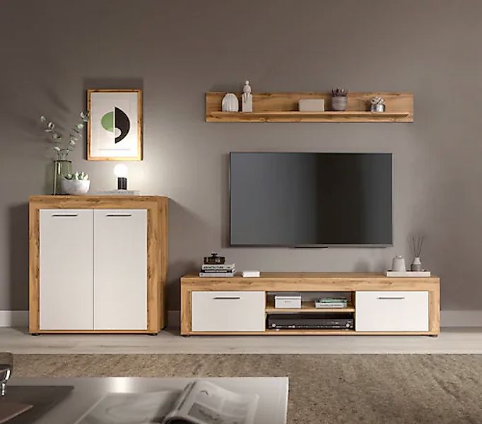 INOSIGN Wohnwand »Aosta, Breite 255cm, bestehend aus Highboard, Lowboard, W günstig online kaufen