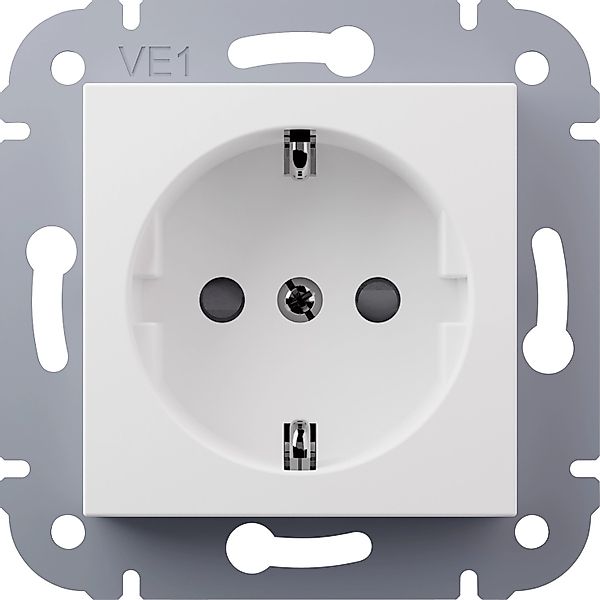 Elektromaterial Schutzkontakt-Steckdose Vilma Weiß günstig online kaufen