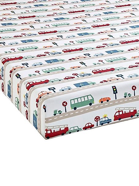 vertbaudet Spannbettlaken Kinder Spannbettlaken CITY, Baumwolle günstig online kaufen