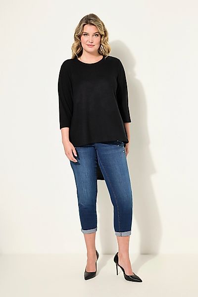 MIAMODA Strickpullover Pullover A-Linie gerundeter Saum günstig online kaufen