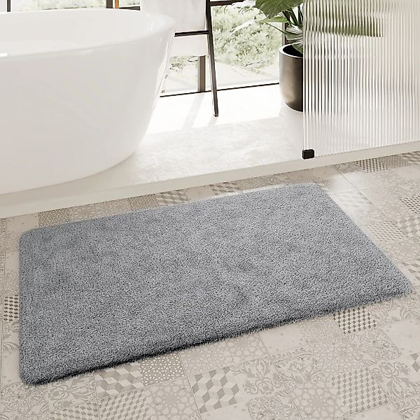 Homie Living Badematte "Porto Azzurro" Höhe 30 mm rutschhemmend beschichtet günstig online kaufen