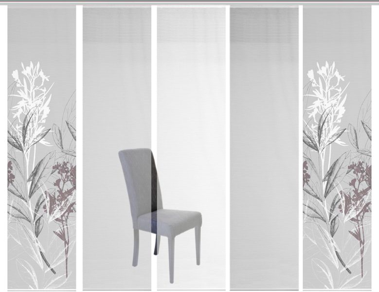 Vision S Schiebegardine "5ER SET SEMORA" Paneelwagen 5 Stk. tlg. HxB: 260x6 günstig online kaufen