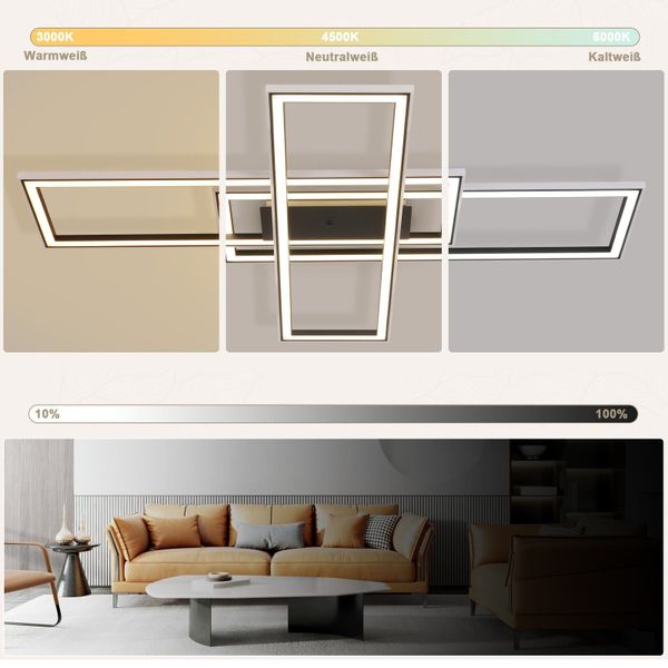 Nettlife LED Deckenleuchte Schlafzimmer RGB Dimmbar günstig online kaufen