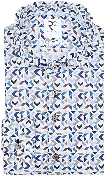 R2 Hemd Sorona Druck Multicolour - Größe 44 günstig online kaufen
