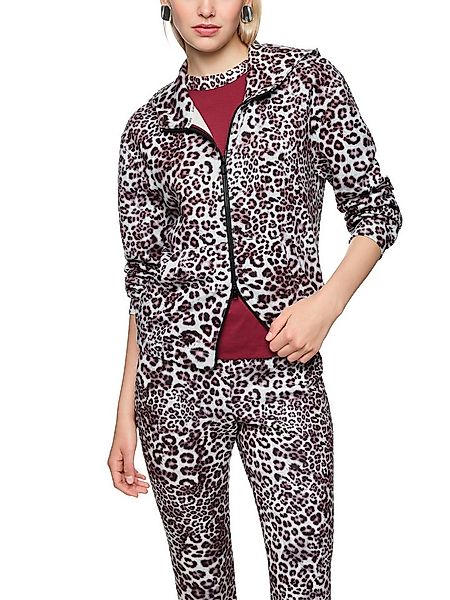Marc Cain Kurzjacke Mon Cherry Premium Damenmode Jersey Jacke mit Leo Print günstig online kaufen