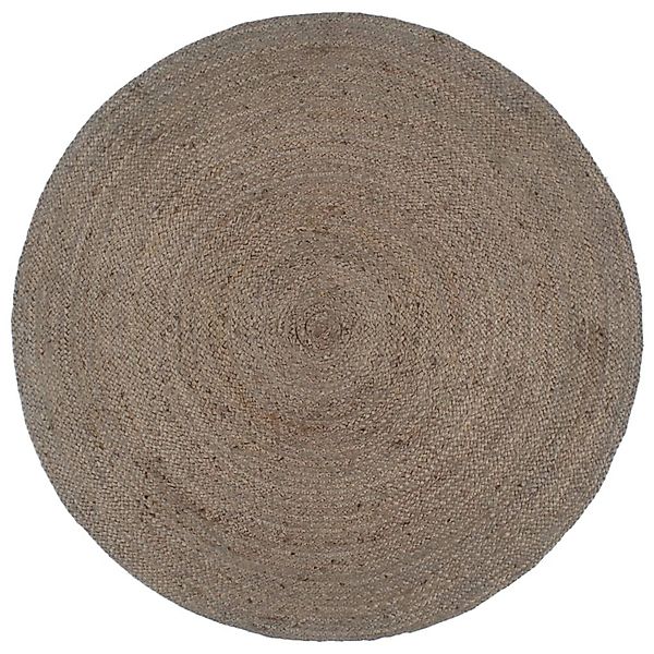 vidaXL Teppich Handgefertigt Jute Rund 240 Cm Grau 1184023 günstig online kaufen