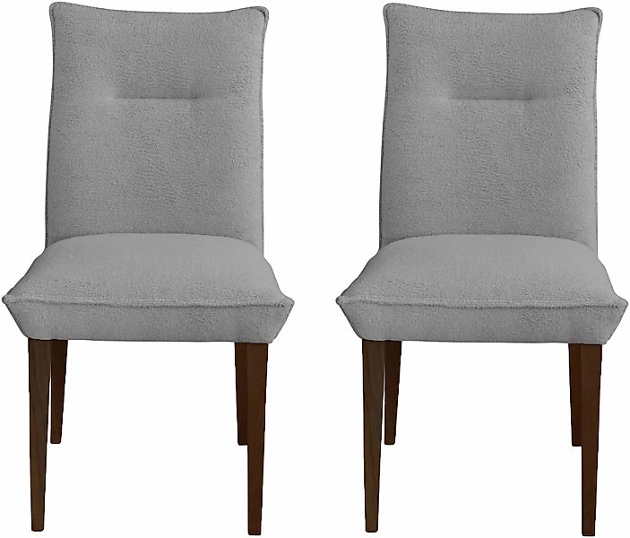 Home affaire 4-Fußstuhl "Atena" (Set) 2 Stk. Luxus-Microfaser Teddyoptik Ge günstig online kaufen