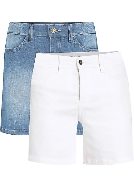 Stretch-Jeans-Shorts, 2er Pack günstig online kaufen