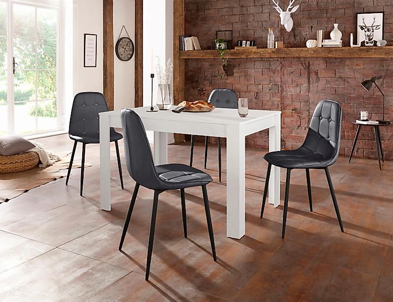 INOSIGN Essgruppe Set, 5 Stk. tlg. mit Esstisch 120 cm breit günstig online kaufen