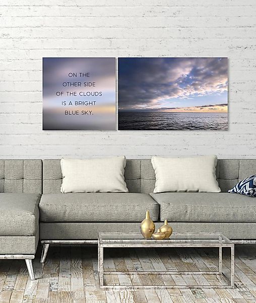 queence Leinwandbild »Blue Sky«, Himmel-Himmelsbilder-Kunst-Modern-Spa-Spa günstig online kaufen