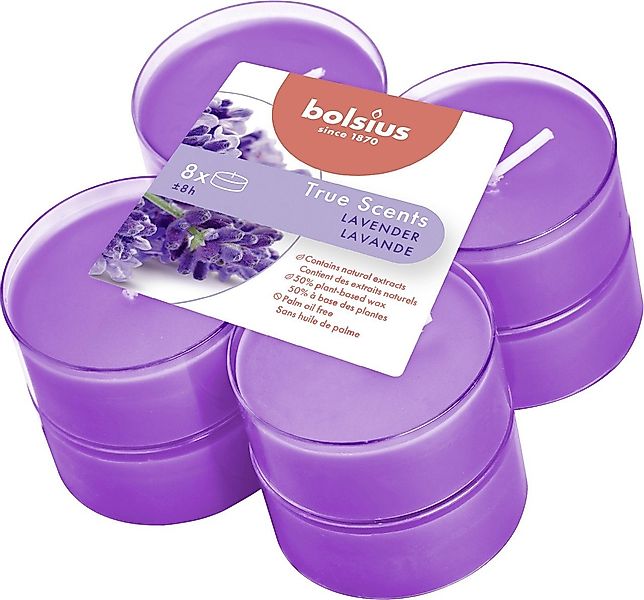 Bolsius Teelicht Bolsius Duftteelichter Maxi Lavendel, Höhe 1,17 günstig online kaufen