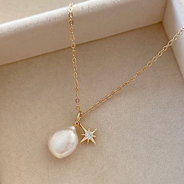 GOLDEN Kette mit Anhänger Zierliche Süßwasser günstig online kaufen