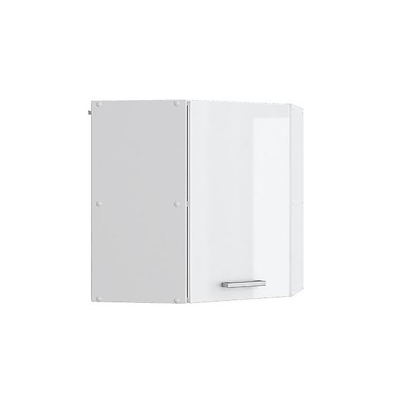 Vicco Eckhängeschrank R-Line Küchen-Eckschrank Weiß Hochglanz/Weiß 57 cm günstig online kaufen