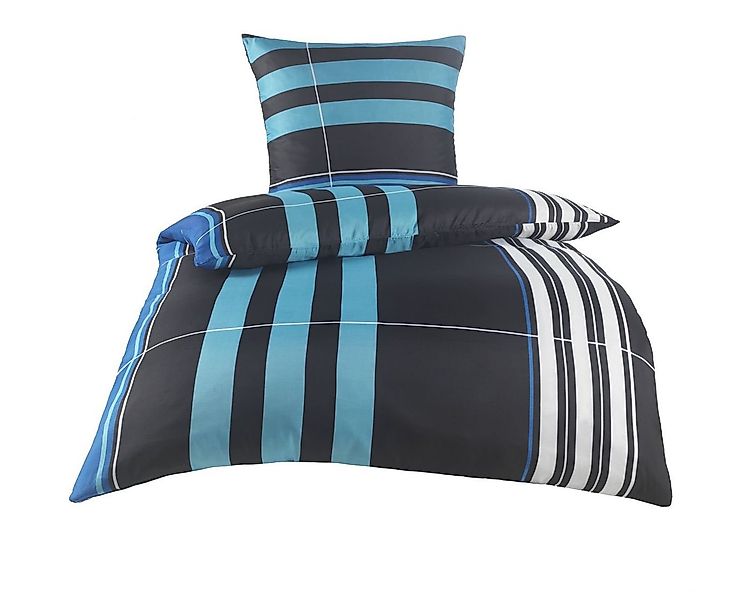 soma Bettwäsche Bettwäsche 135 cm x 200 cm Karo Petrol, Bettbezug Kopfkisse günstig online kaufen