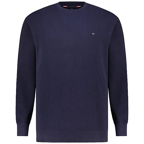 Tommy Hilfiger Feinstrickpullover aus Baumwolle, pflegeleicht Farbe marine günstig online kaufen