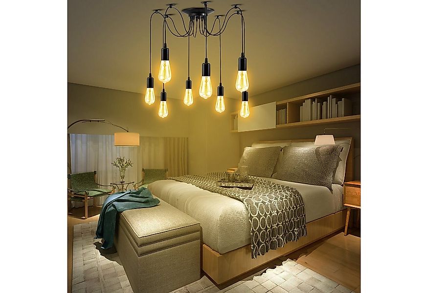 MUPOO Pendelleuchte Kronleuchter Spinne, Industrie Pendelleuchte, Retro Lam günstig online kaufen