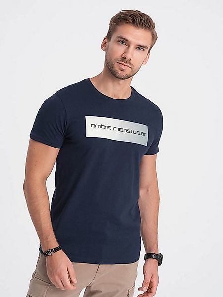 OMBRE T-Shirt Bedrucktes Herren-T-Shirt aus Baumwolle günstig online kaufen