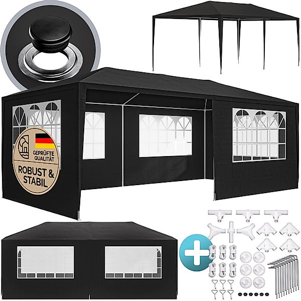 Casaria Partyzelt Rimini, anthrazit 3x6m UV-Schutz günstig online kaufen