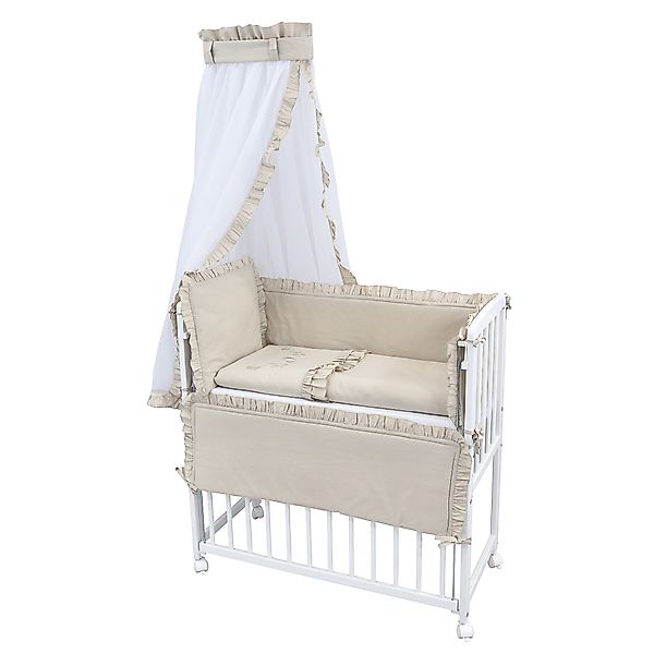 Baby-Delux Beistellbett Babybett Royal Beige Rüsche, günstig online kaufen