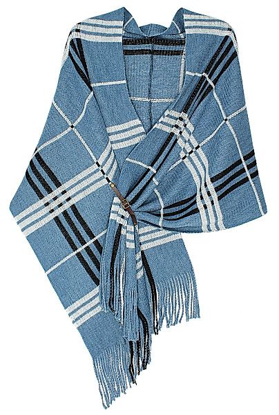 dy_mode Strickponcho Damen Strickponcho mit Fransen günstig online kaufen