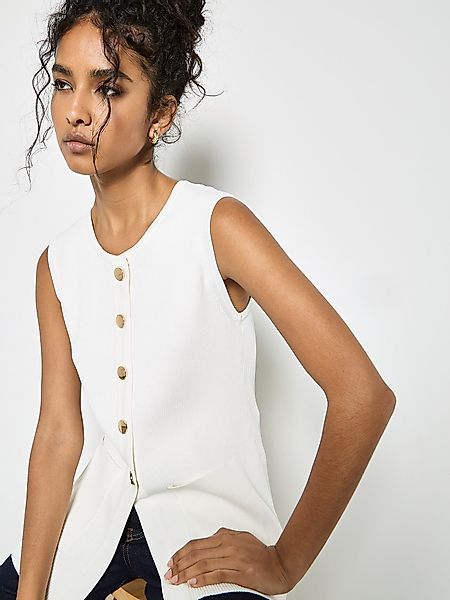 Apricot Cardigan Weste mit dekorativen Knöpfen günstig online kaufen