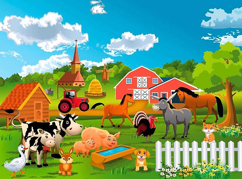 Papermoon Fototapete »Farm, Bauernhof« günstig online kaufen
