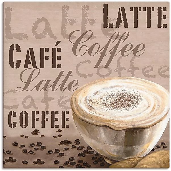 Artland Leinwandbild »Milchkaffee«, Getränke, (1 St.), auf Keilrahmen gespa günstig online kaufen