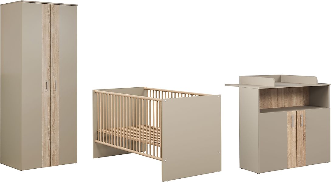 trendteam Babymöbel-Set "Beja", (Set, 3 tlg.), Gitterbett, Wickelkommode un günstig online kaufen