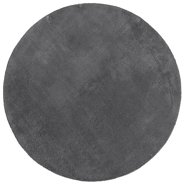 vidaXL Teppich HUARTE Kurzflor Weich und Waschbar Anthrazit Ø 100 cm 375009 günstig online kaufen