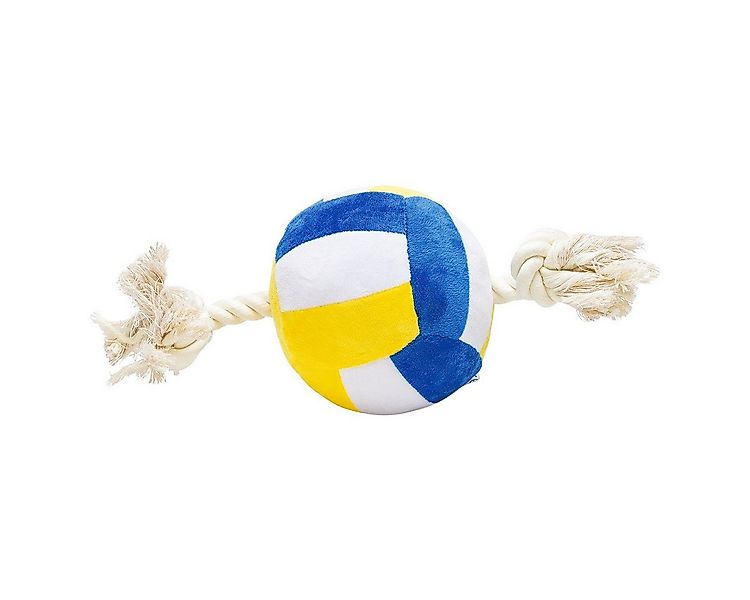 Beeztees Tierkuscheltier Hundespielzeug Volleyball mit Seil aus Plüsch günstig online kaufen
